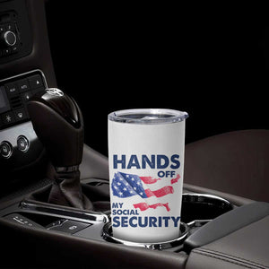 Hands Off My Social Security Tumbler Cup Patriotic USA Retirement Protection American Flag TS02 Print Your Wear