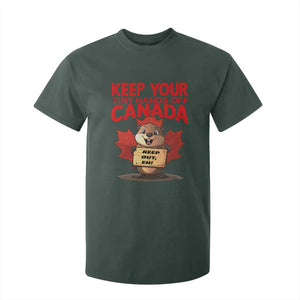 Keep Your Tiny Hands Off Canada T Shirt For Kid Not For Sale Canadian Maple Leaf Beaver TS02 Dark Forest Green Print Your Wear