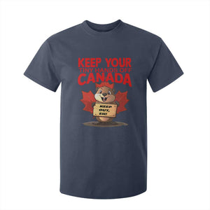 Keep Your Tiny Hands Off Canada T Shirt For Kid Not For Sale Canadian Maple Leaf Beaver TS02 Navy Print Your Wear