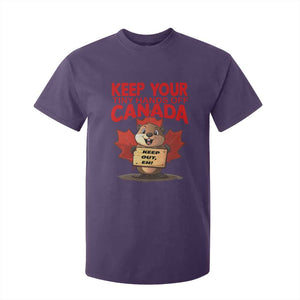 Keep Your Tiny Hands Off Canada T Shirt For Kid Not For Sale Canadian Maple Leaf Beaver TS02 Purple Print Your Wear