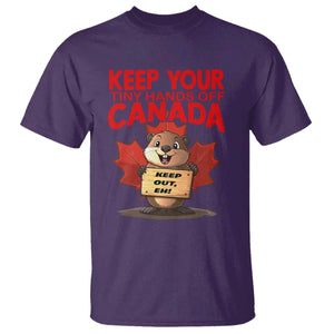 Keep Your Tiny Hands Off Canada T Shirt Not For Sale Canadian Maple Leaf Beaver TS02 Purple Print Your Wear