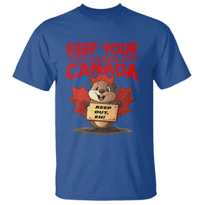 Keep Your Tiny Hands Off Canada T Shirt Not For Sale Canadian Maple Leaf Beaver TS02 Royal Blue Print Your Wear