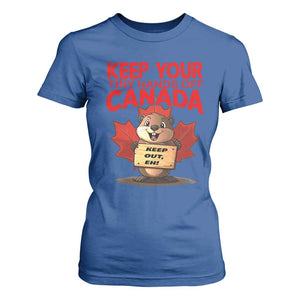 Keep Your Tiny Hands Off Canada T Shirt For Women Not For Sale Canadian Maple Leaf Beaver TS02 Royal Blue Print Your Wear