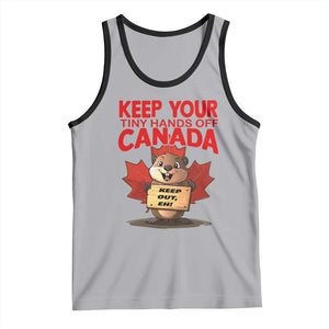 Keep Your Tiny Hands Off Canada Tank Top Not For Sale Canadian Maple Leaf Beaver TS02 Athletic Heather Black Print Your Wear