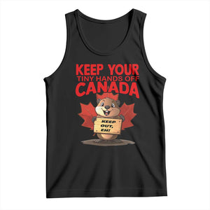 Keep Your Tiny Hands Off Canada Tank Top Not For Sale Canadian Maple Leaf Beaver TS02 Black Print Your Wear