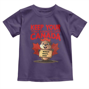 Keep Your Tiny Hands Off Canada Toddler T Shirt Not For Sale Canadian Maple Leaf Beaver TS02 Purple Print Your Wear