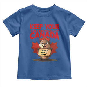 Keep Your Tiny Hands Off Canada Toddler T Shirt Not For Sale Canadian Maple Leaf Beaver TS02 Royal Blue Print Your Wear