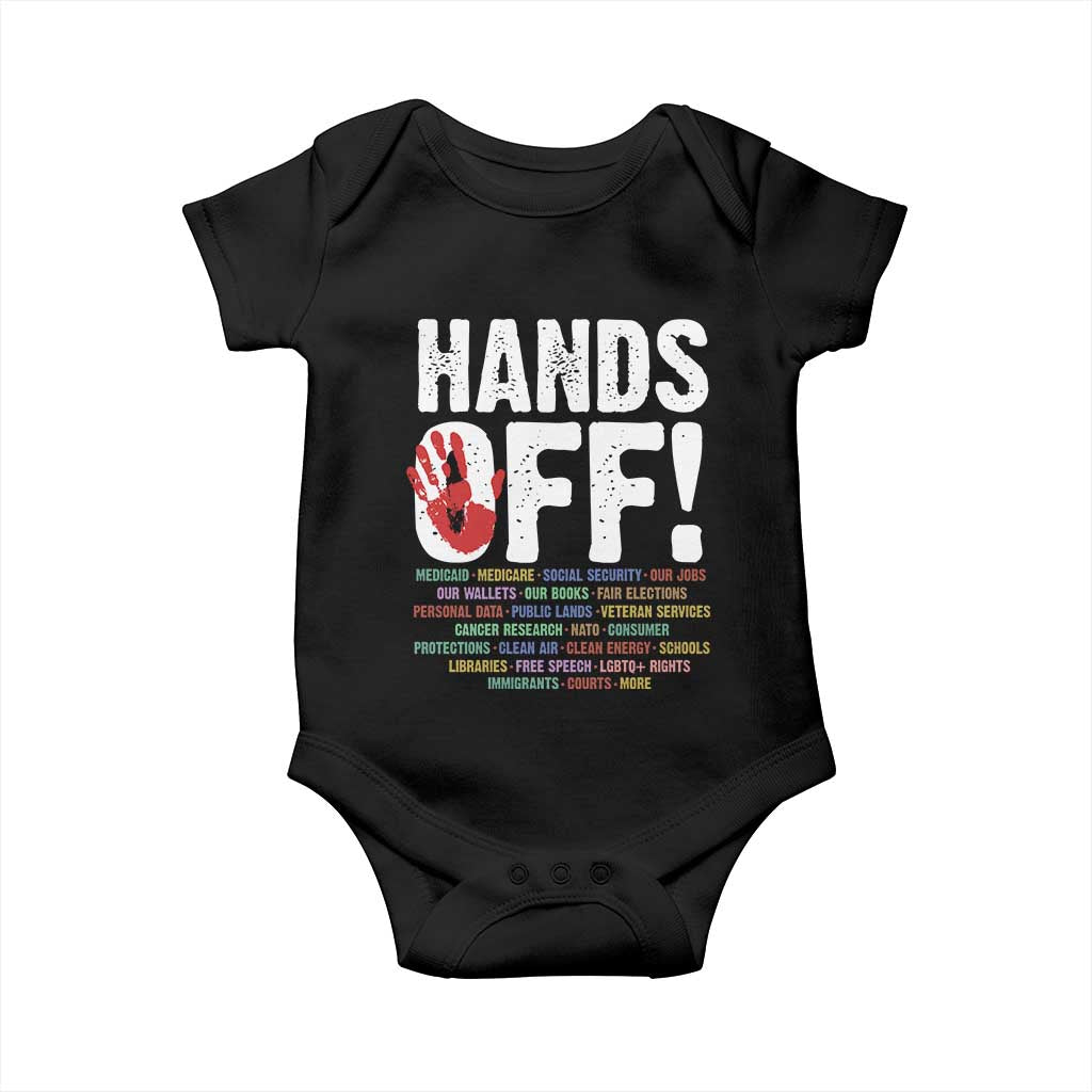 Resist Hands Off Baby Onesie Protect USA American We The People TS02 Black Print Your Wear