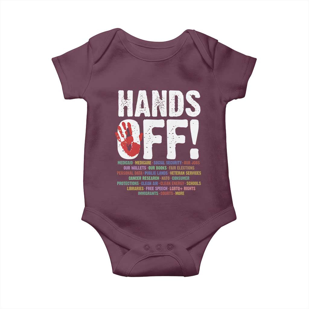 Resist Hands Off Baby Onesie Protect USA American We The People TS02 Maroon Print Your Wear