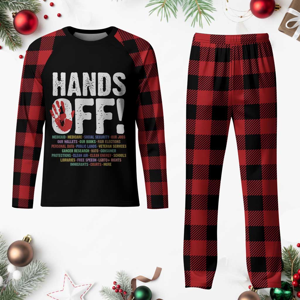 Resist Hands Off Plaid Pajama Set Protect USA American We The People TS02 Buffalo Plaid Print Your Wear
