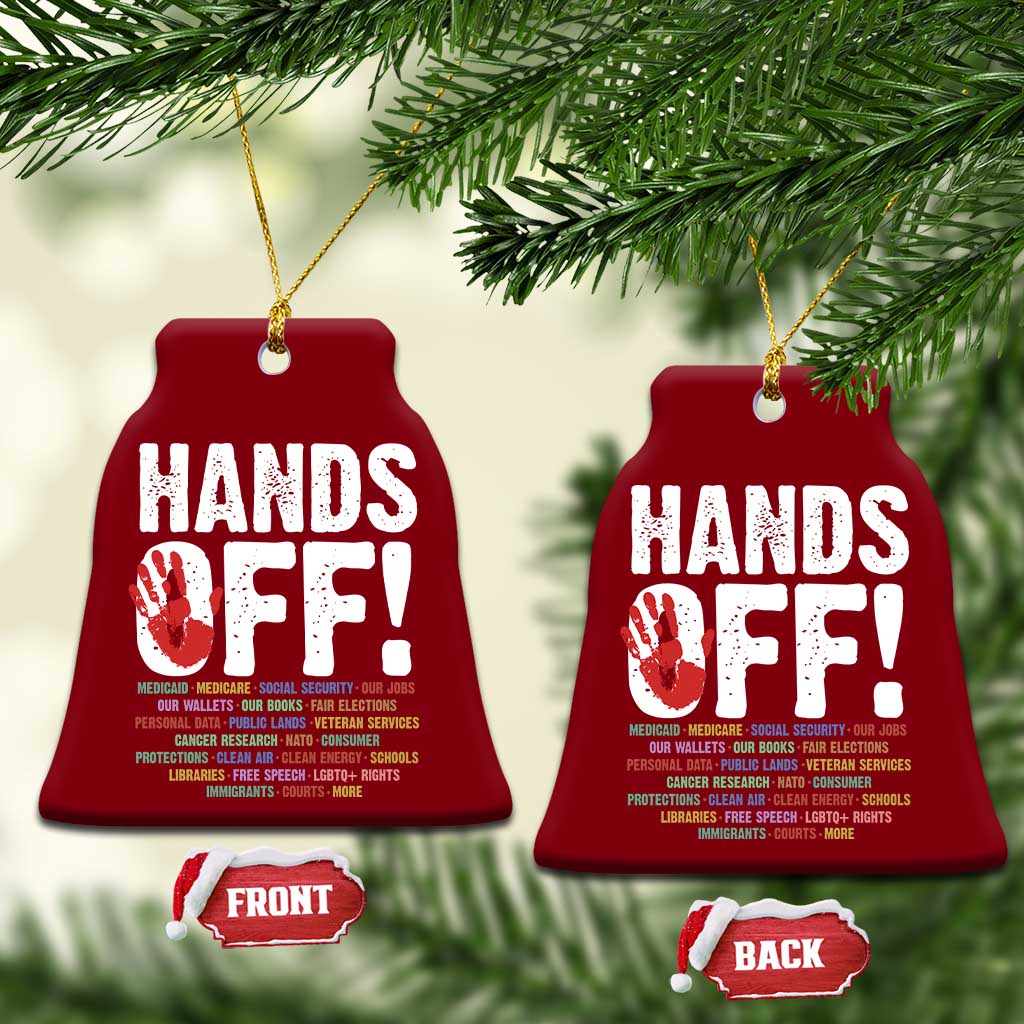 Resist Hands Off Ceramic Ornament Protect USA American We The People TS02 Print Your Wear