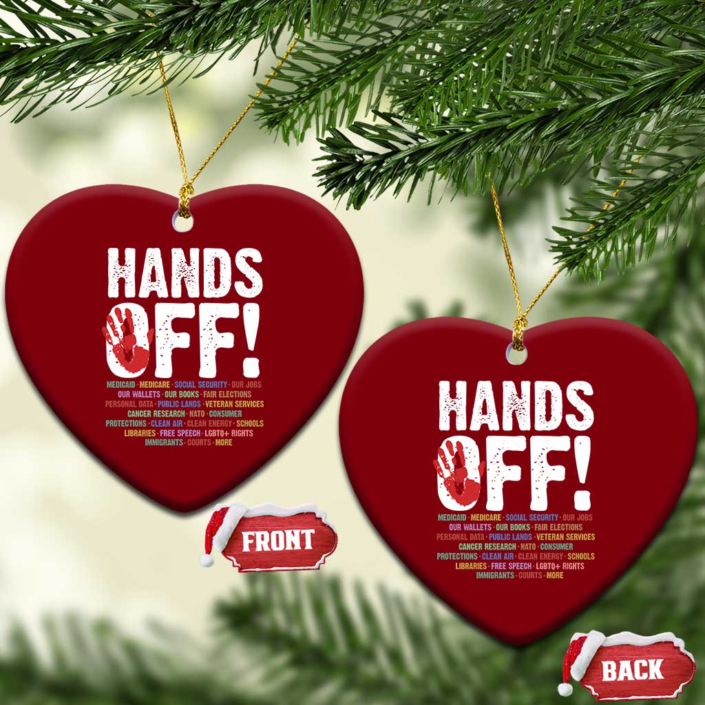 Resist Hands Off Ceramic Ornament Protect USA American We The People TS02 Print Your Wear