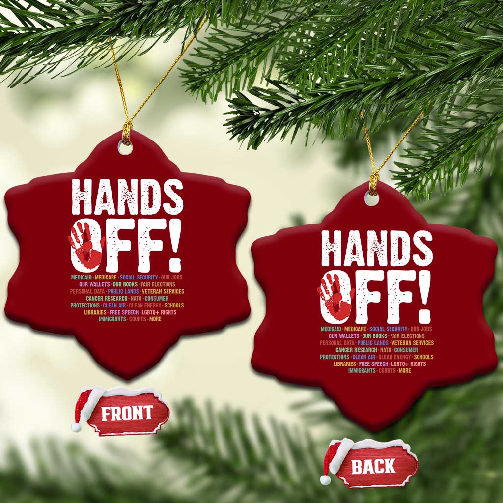 Resist Hands Off Ceramic Ornament Protect USA American We The People TS02 Print Your Wear