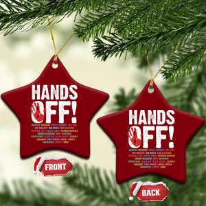 Resist Hands Off Ceramic Ornament Protect USA American We The People TS02 Print Your Wear