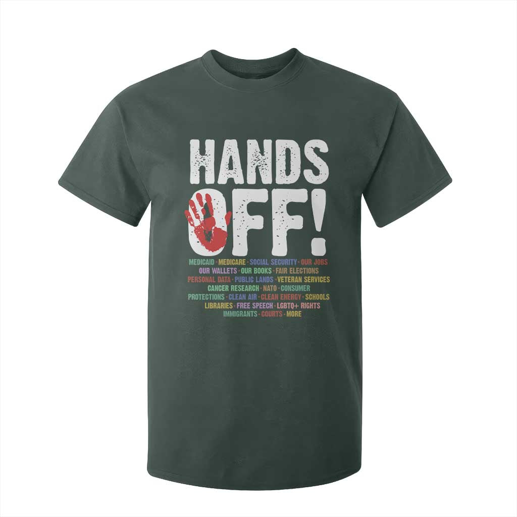 Resist Hands Off T Shirt For Kid Protect USA American We The People TS02 Dark Forest Green Print Your Wear