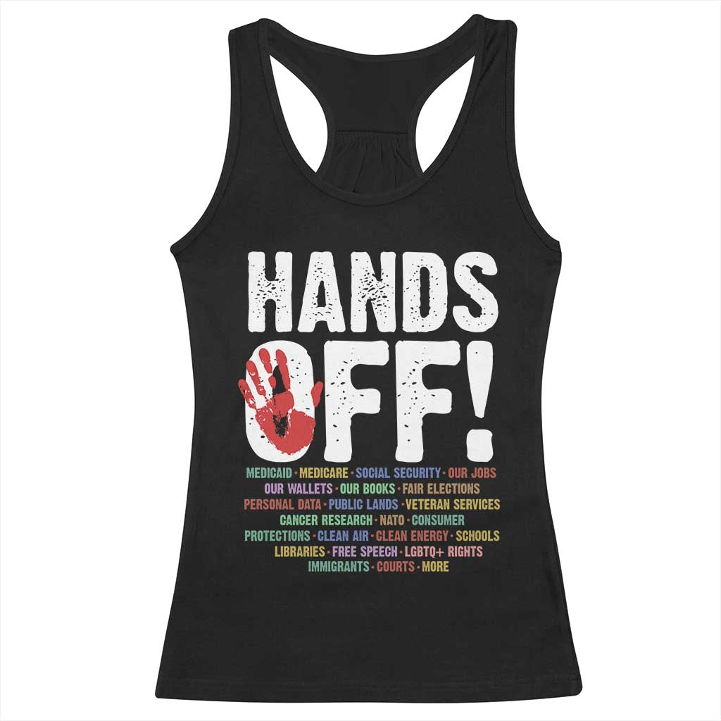 Resist Hands Off Racerback Tank Top Protect USA American We The People TS02 Black Print Your Wear