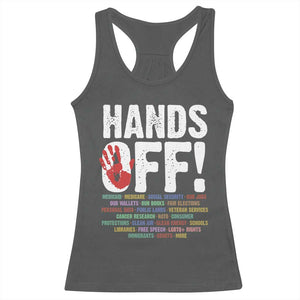 Resist Hands Off Racerback Tank Top Protect USA American We The People TS02 Dark Heather Print Your Wear