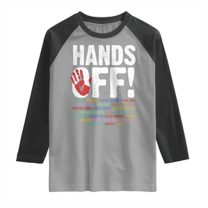 Resist Hands Off Raglan Shirt Protect USA American We The People TS02 Sport Gray Black Print Your Wear