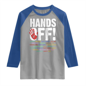 Resist Hands Off Raglan Shirt Protect USA American We The People TS02 Sport Gray Royal Print Your Wear