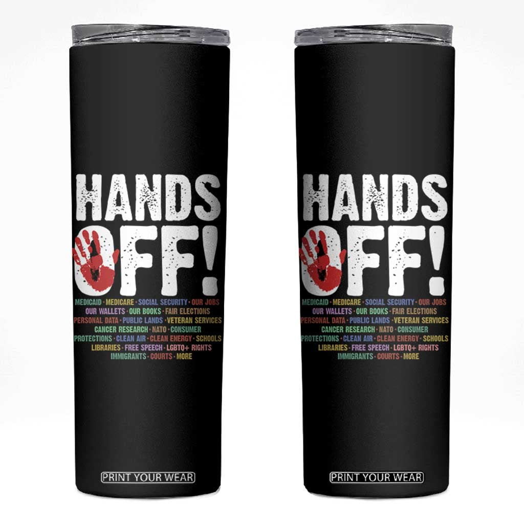 Resist Hands Off Skinny Tumbler Protect USA American We The People TS02 Black Print Your Wear