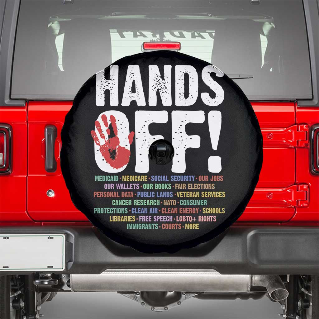 Resist Hands Off Spare Tire Cover Protect USA American We The People TS02 Black Print Your Wear