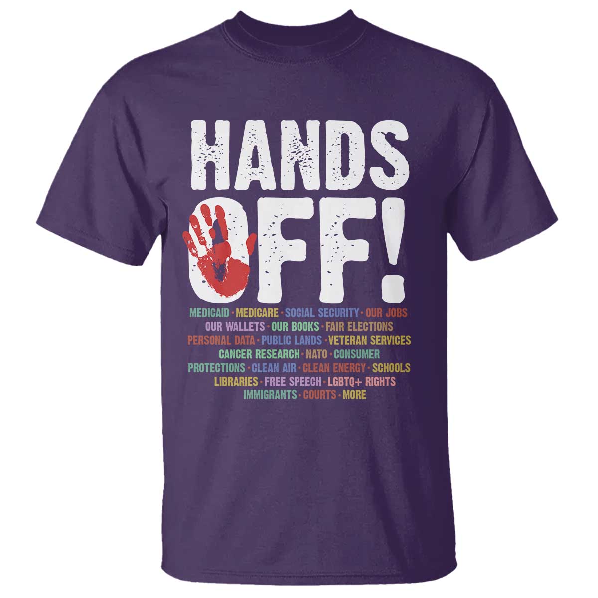 Resist Hands Off T Shirt Protect USA American We The People TS02 Purple Print Your Wear
