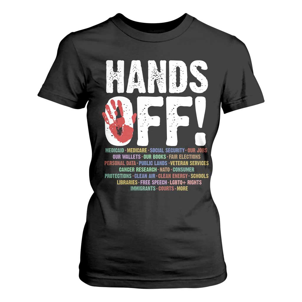 Resist Hands Off T Shirt For Women Protect USA American We The People TS02 Black Print Your Wear