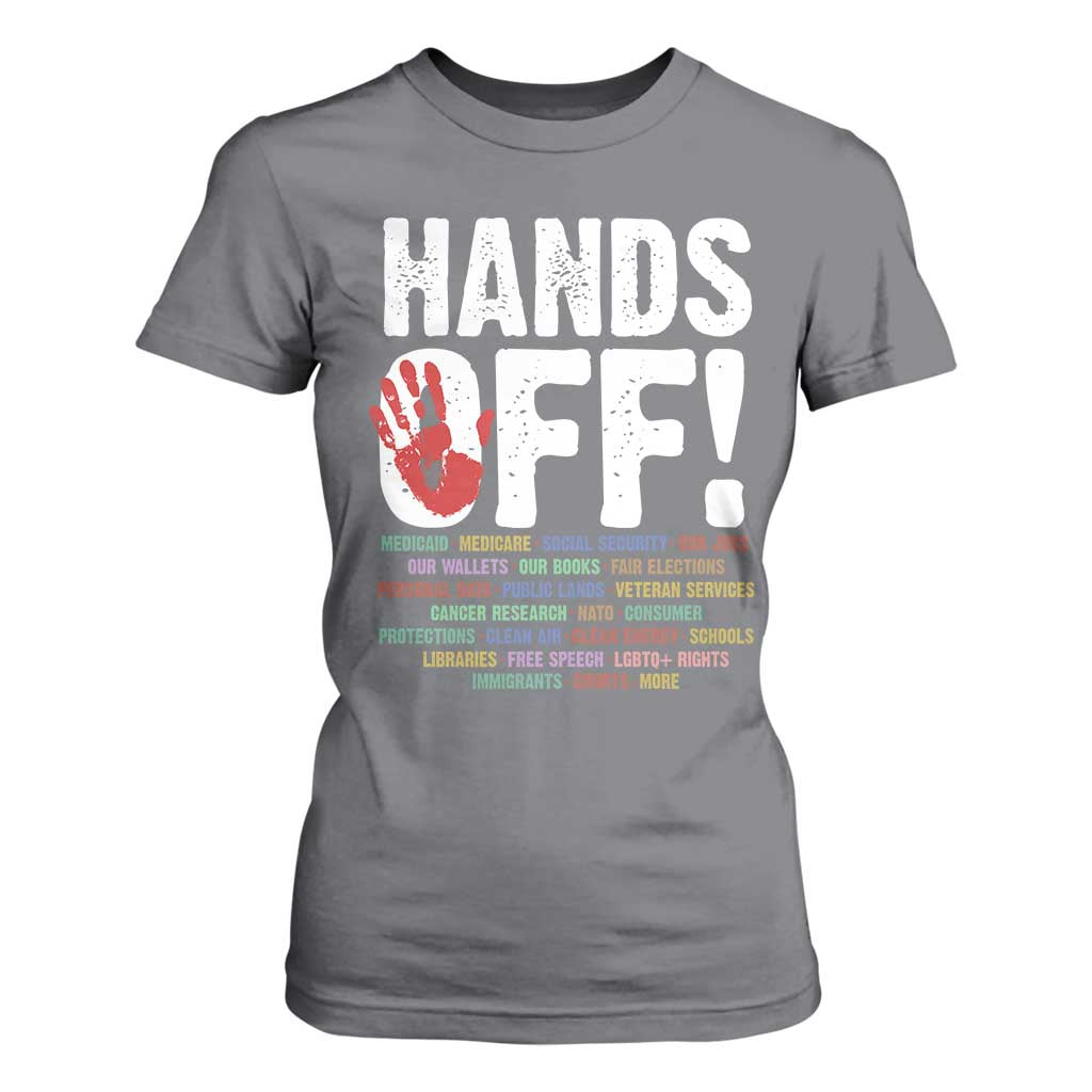 Resist Hands Off T Shirt For Women Protect USA American We The People TS02 Charcoal Print Your Wear