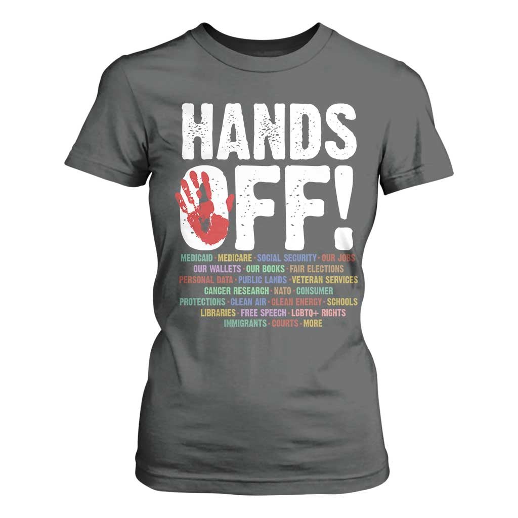 Resist Hands Off T Shirt For Women Protect USA American We The People TS02 Dark Heather Print Your Wear