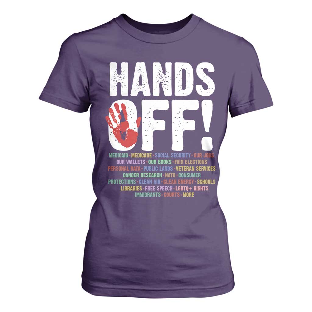 Resist Hands Off T Shirt For Women Protect USA American We The People TS02 Purple Print Your Wear