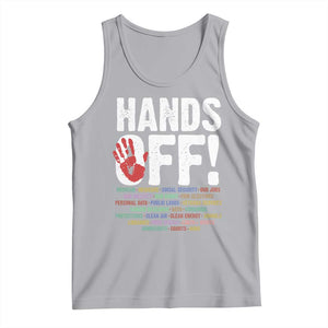Resist Hands Off Tank Top Protect USA American We The People TS02 Athletic Heather Print Your Wear