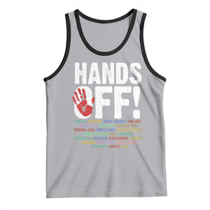 Resist Hands Off Tank Top Protect USA American We The People TS02 Athletic Heather Black Print Your Wear