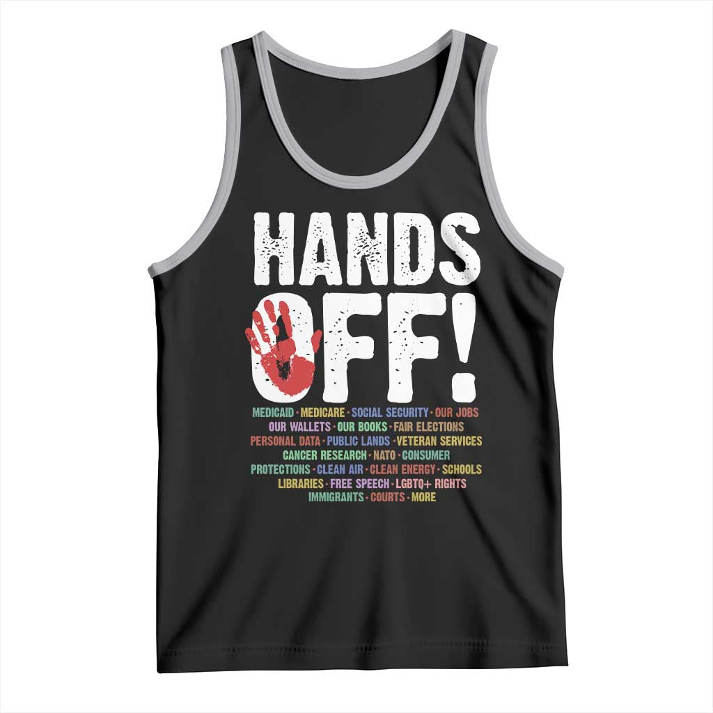 Resist Hands Off Tank Top Protect USA American We The People TS02 Black Athletic Heather Print Your Wear
