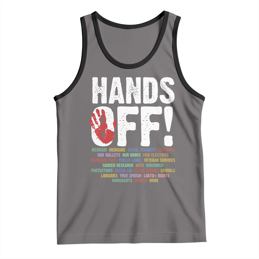 Resist Hands Off Tank Top Protect USA American We The People TS02 Deep Heather Black Print Your Wear