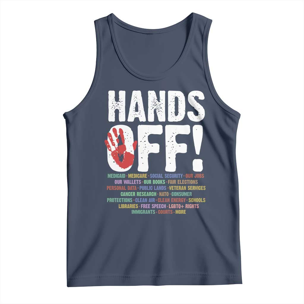 Resist Hands Off Tank Top Protect USA American We The People TS02 Navy Print Your Wear
