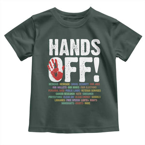 Resist Hands Off Toddler T Shirt Protect USA American We The People TS02 Dark Forest Green Print Your Wear
