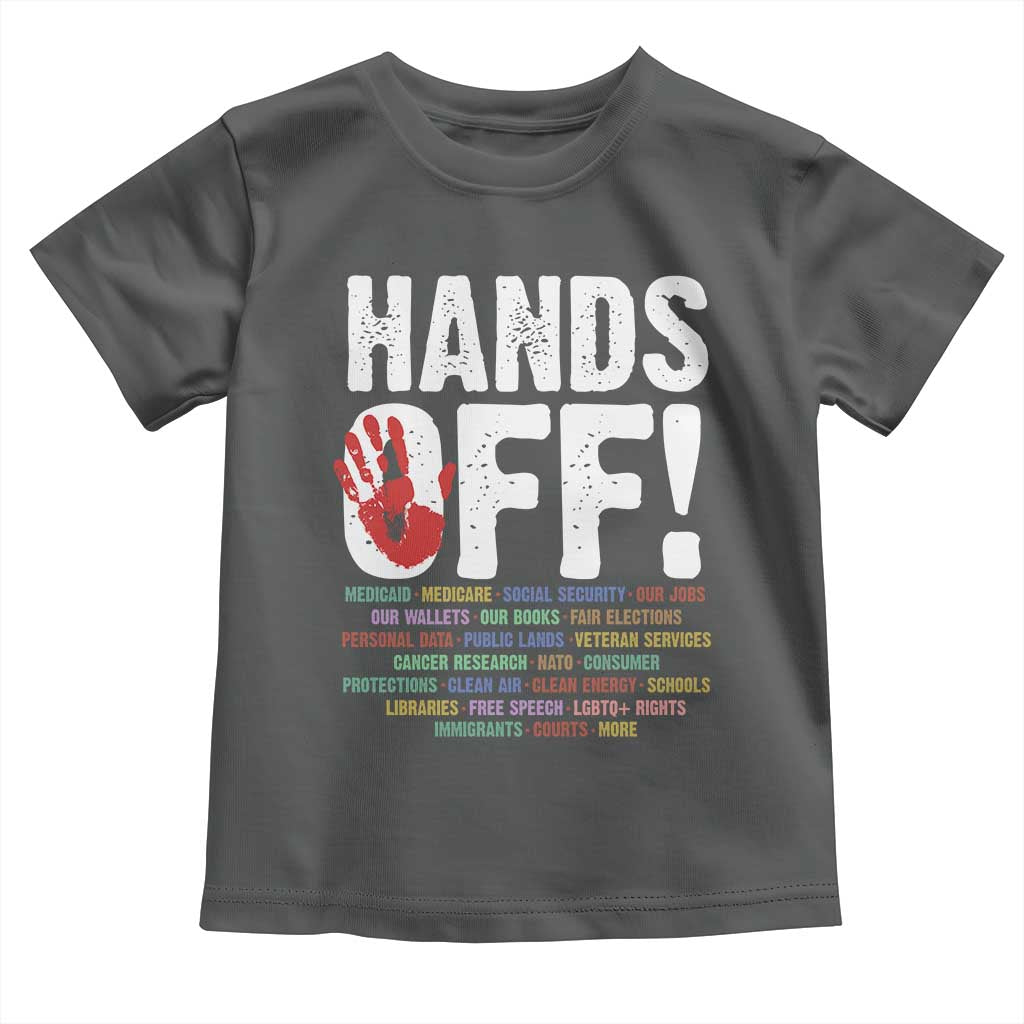 Resist Hands Off Toddler T Shirt Protect USA American We The People TS02 Dark Heather Print Your Wear