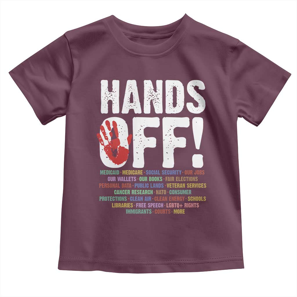 Resist Hands Off Toddler T Shirt Protect USA American We The People TS02 Maroon Print Your Wear