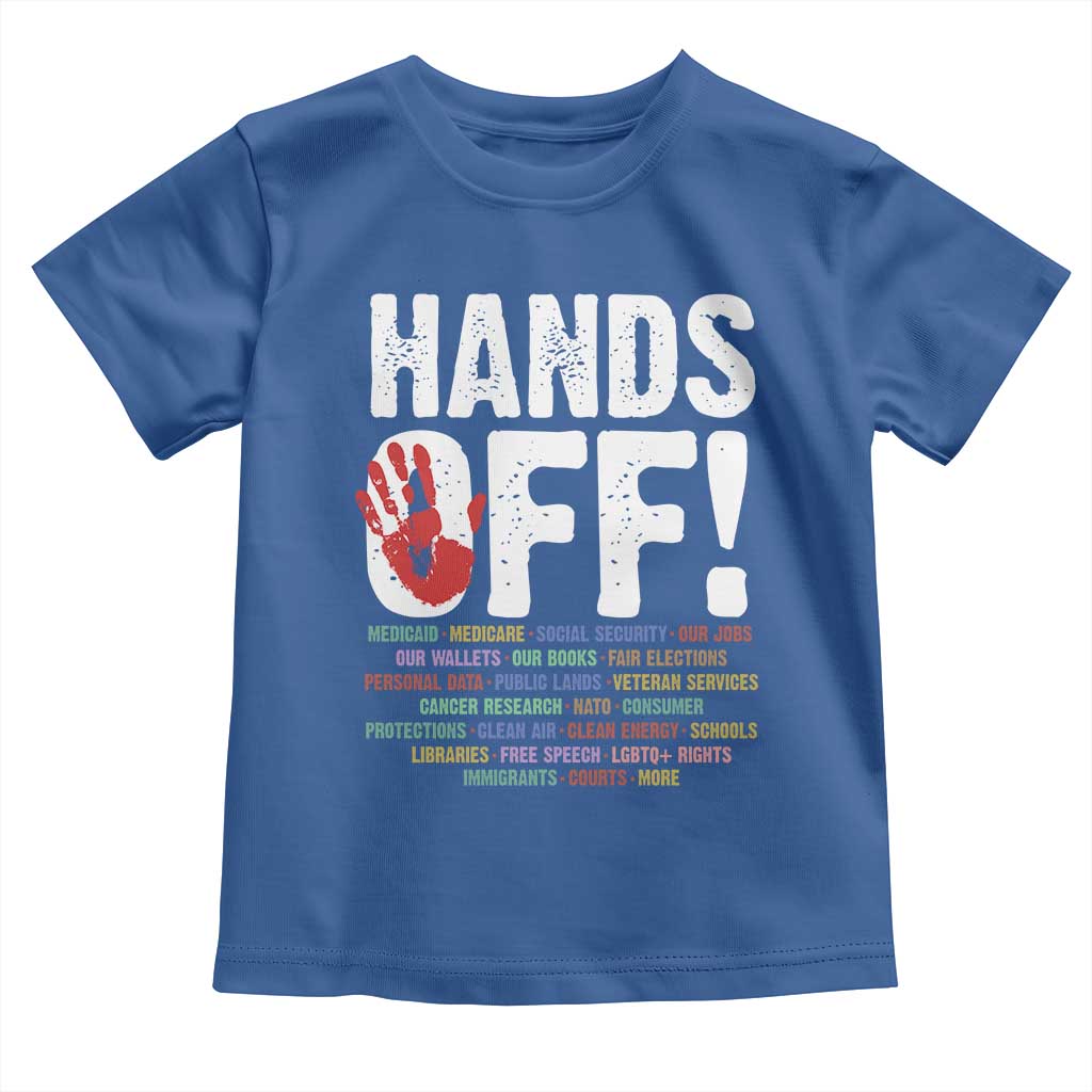 Resist Hands Off Toddler T Shirt Protect USA American We The People TS02 Royal Blue Print Your Wear