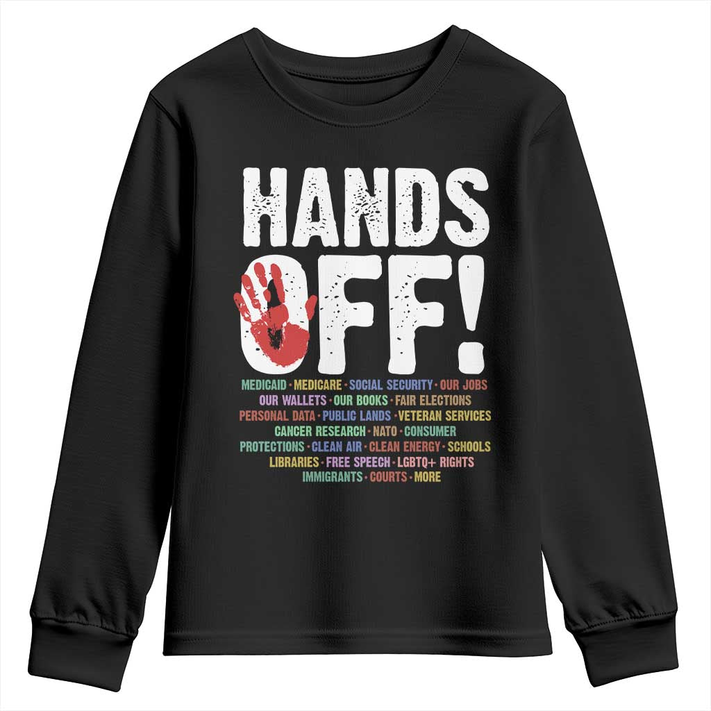 Resist Hands Off Youth Sweatshirt Protect USA American We The People TS02 Black Print Your Wear