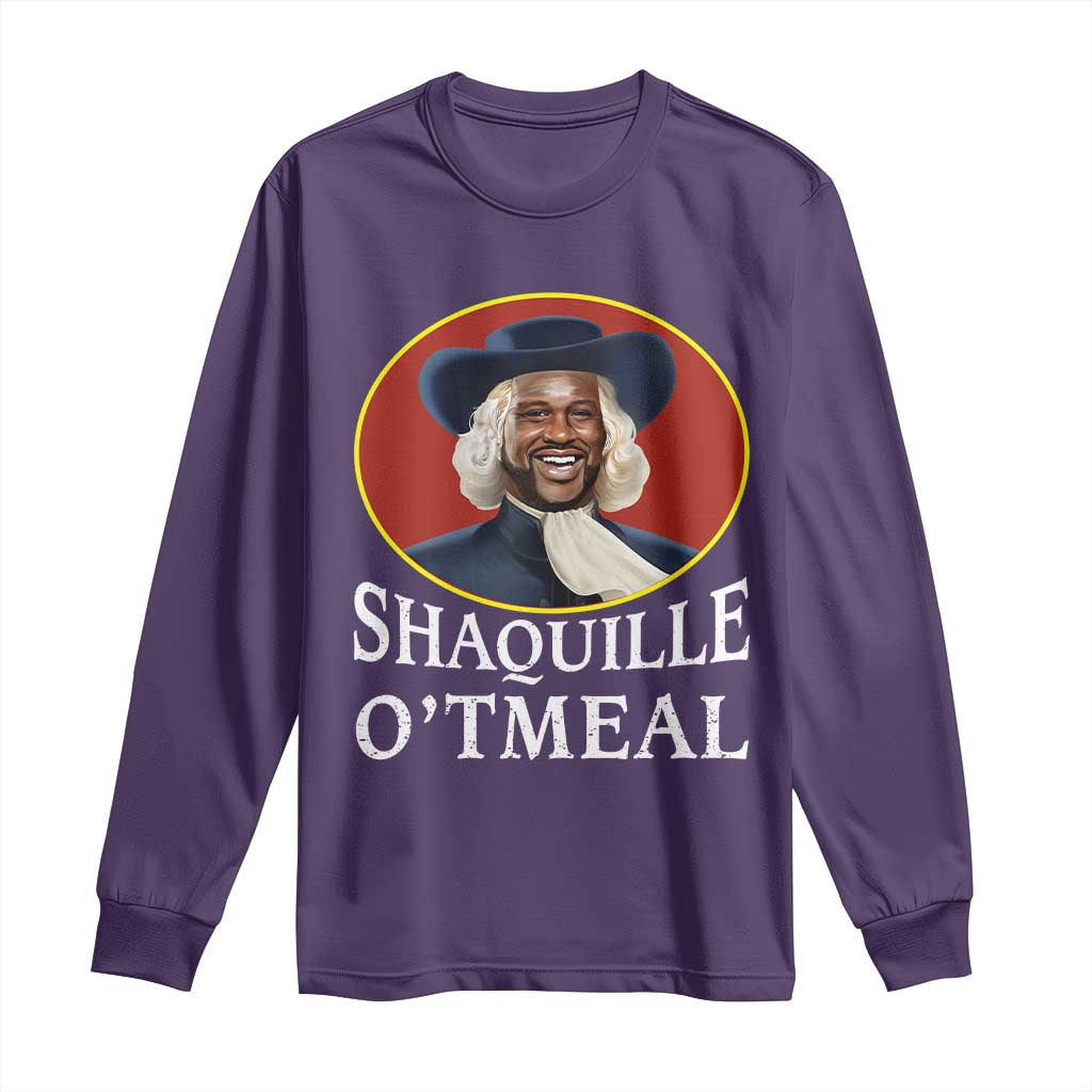 Funny Shaquille Oatmeal Long Sleeve Shirt Shaq O'neal Meme Cereal Parody TS02 Purple Print Your Wear