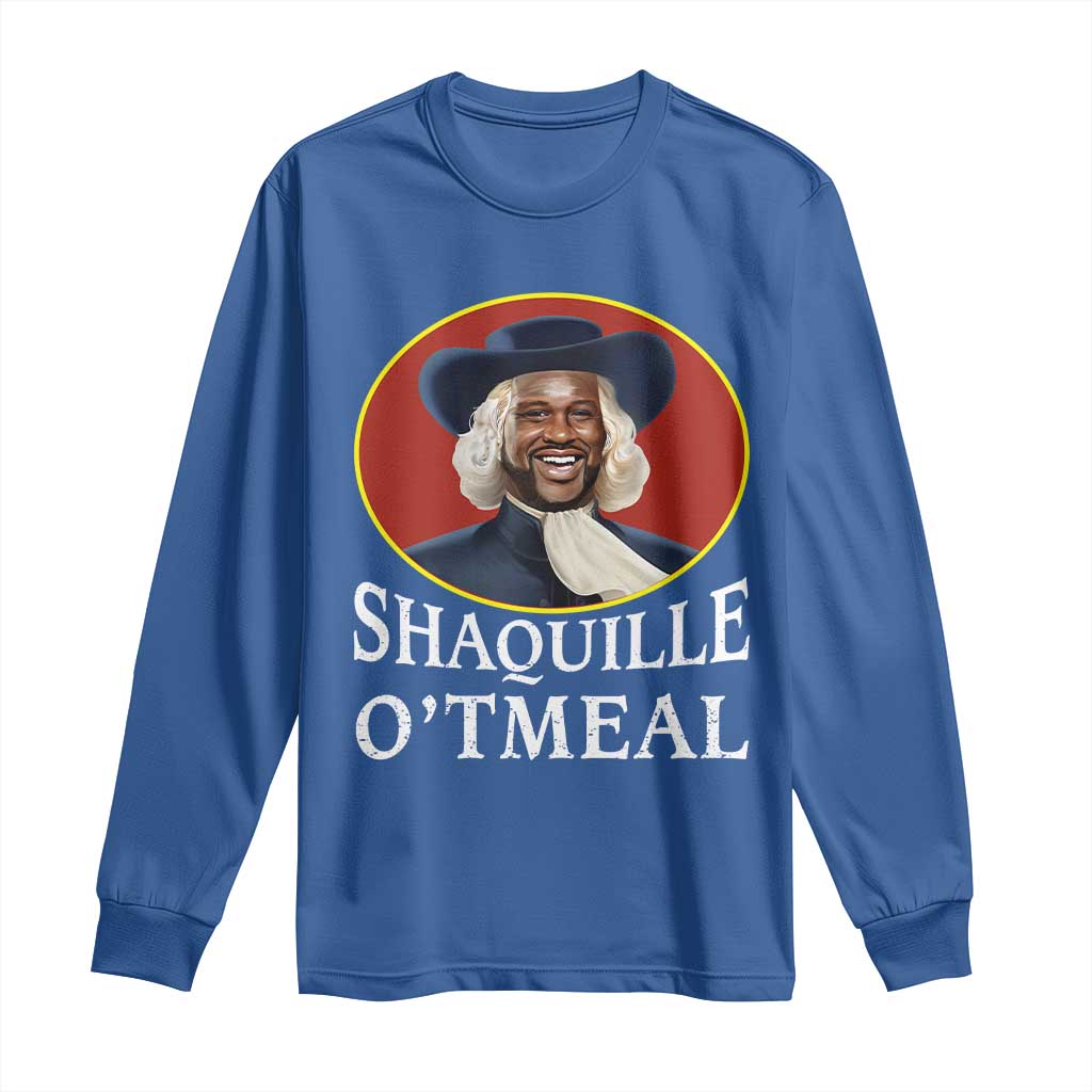 Funny Shaquille Oatmeal Long Sleeve Shirt Shaq O'neal Meme Cereal Parody TS02 Royal Blue Print Your Wear