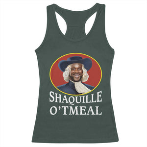 Funny Shaquille Oatmeal Racerback Tank Top Shaq O'neal Meme Cereal Parody TS02 Dark Forest Green Print Your Wear
