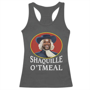 Funny Shaquille Oatmeal Racerback Tank Top Shaq O'neal Meme Cereal Parody TS02 Dark Heather Print Your Wear