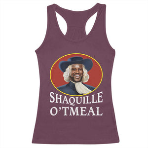 Funny Shaquille Oatmeal Racerback Tank Top Shaq O'neal Meme Cereal Parody TS02 Maroon Print Your Wear