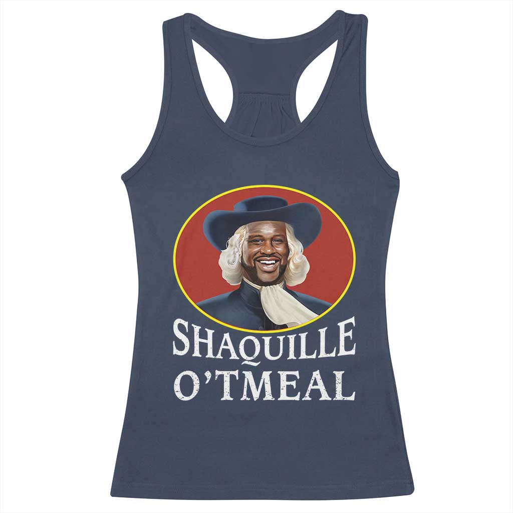 Funny Shaquille Oatmeal Racerback Tank Top Shaq O'neal Meme Cereal Parody TS02 Navy Print Your Wear
