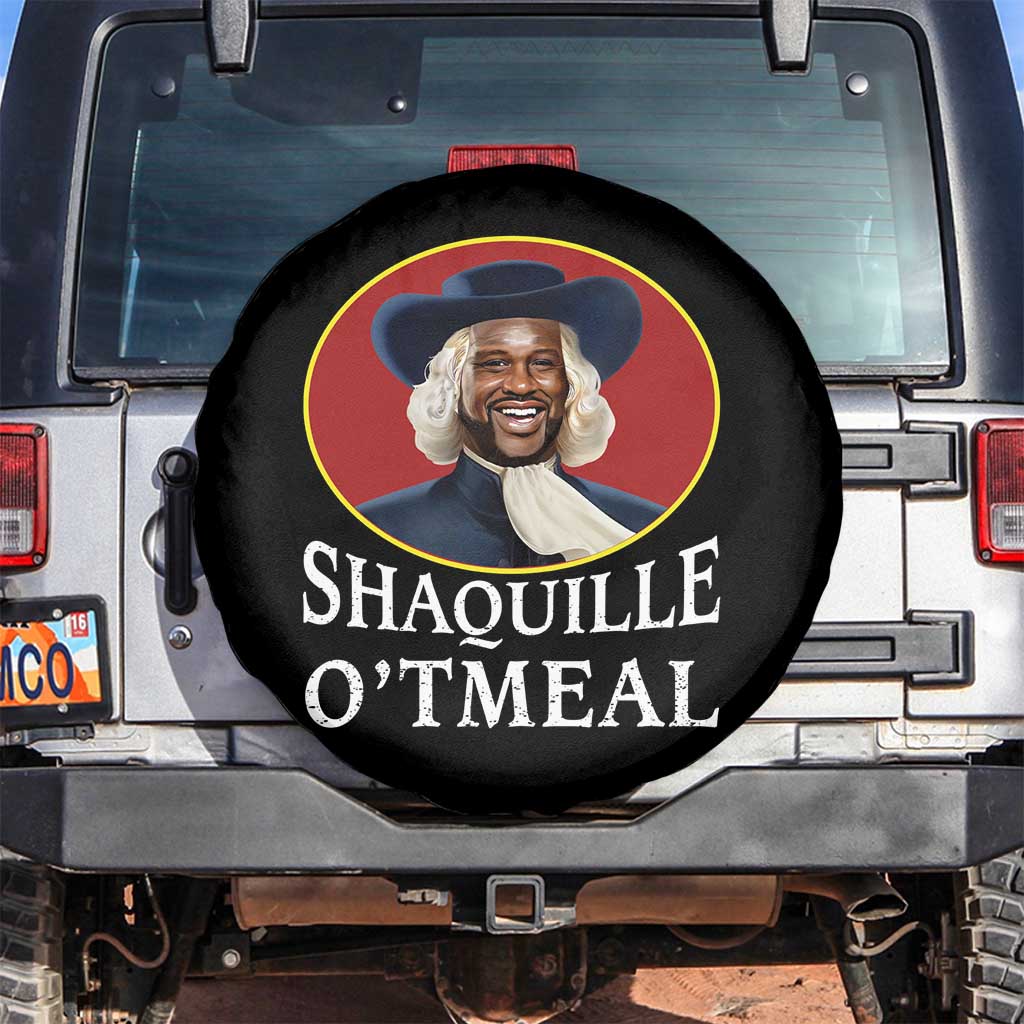 Funny Shaquille Oatmeal Spare Tire Cover Shaq O'neal Meme Cereal Parody TS02 No hole Black Print Your Wear