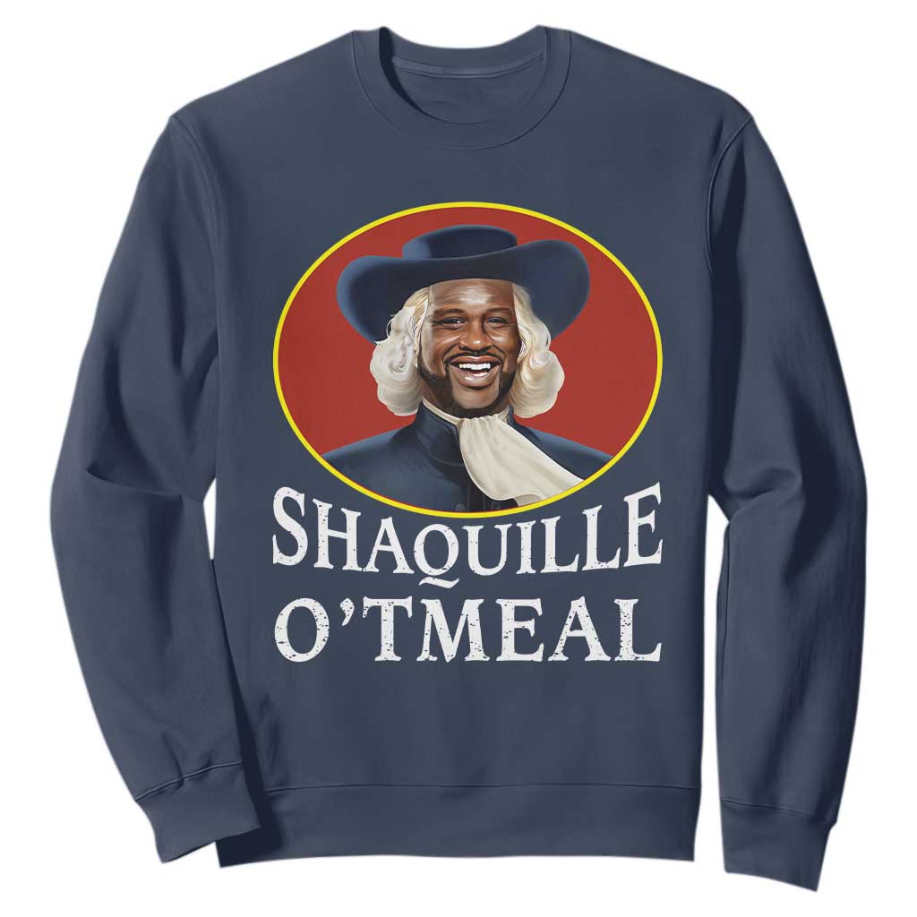 Funny Shaquille Oatmeal Sweatshirt Shaq O'neal Meme Cereal Parody TS02 Navy Print Your Wear