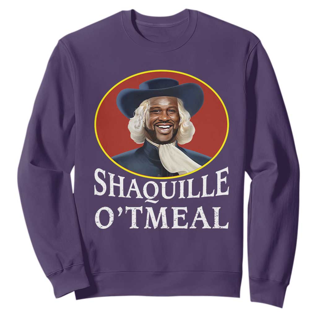 Funny Shaquille Oatmeal Sweatshirt Shaq O'neal Meme Cereal Parody TS02 Purple Print Your Wear