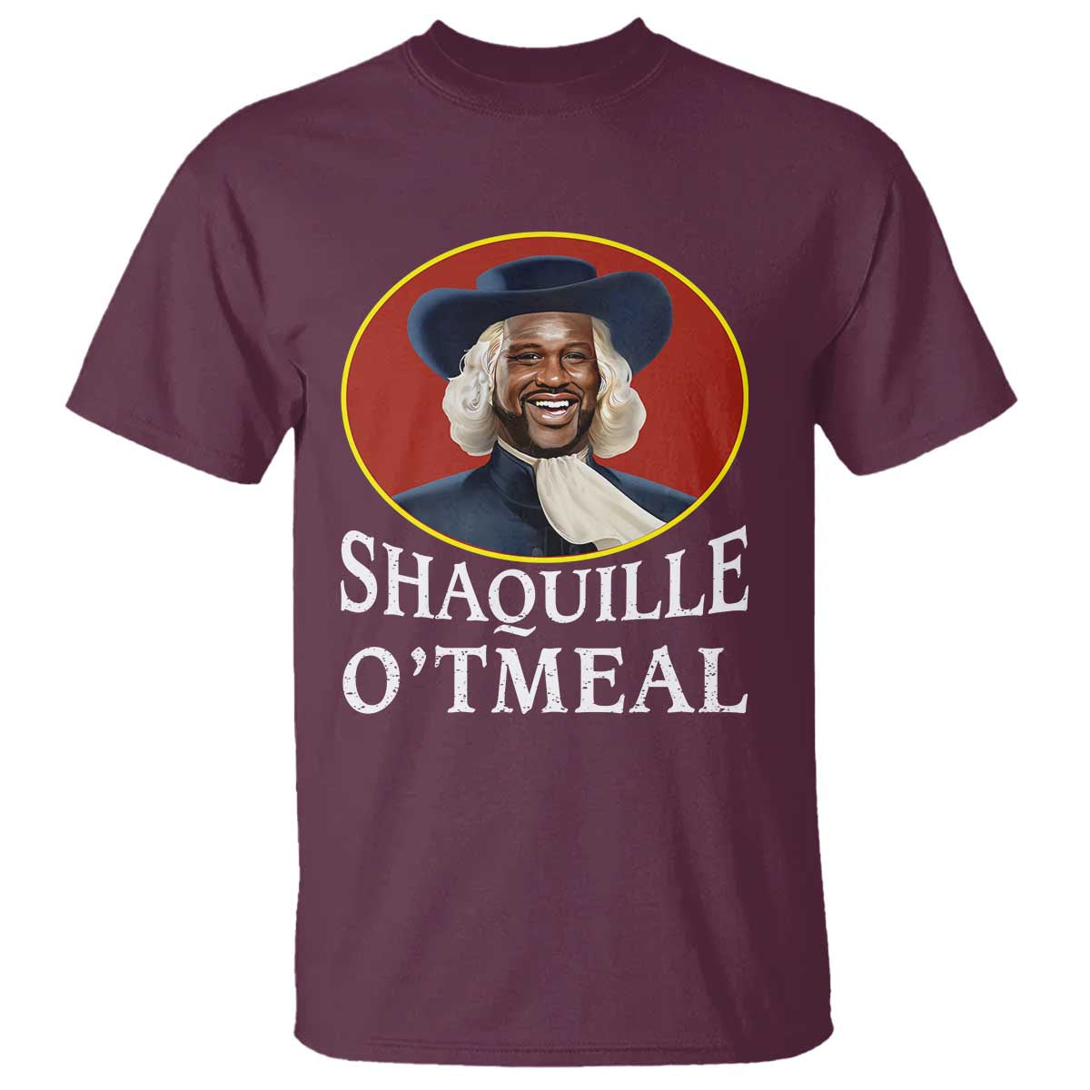 Funny Shaquille Oatmeal T Shirt Shaq O'neal Meme Cereal Parody TS02 Maroon Print Your Wear